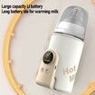 Portable Fast Heating Travel Bottle Milk Warmer,Wireless Fast Charging,6 Levels Adjustable with Night Light Universal Baby Bottle Heat Keeper