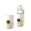 Portable Fast Heating Travel Bottle Milk Warmer,Wireless Fast Charging,6 Levels Adjustable with Night Light Universal Baby Bottle Heat Keeper