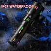 LED Torch with Fluorescent Strong Lighting Flashlight with Power Display,6 Lighting Modes Waterproof Torches for Hiking,Camping