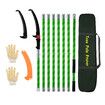 Manual Pole Saw Tree Pruner Extendable Pruning High Branch Trimmer Cutter 8M Trimming Long Handsaw Sharp Steel Blades Shearing Fibreglass Rods Tools