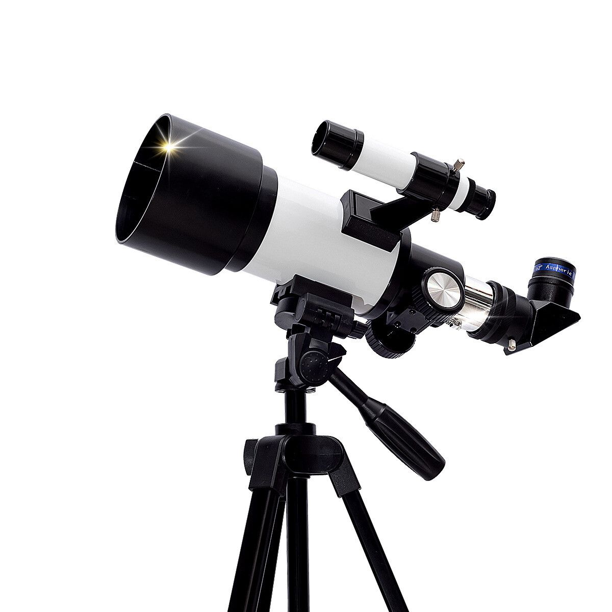 70mm Aperture 100mm Focal Length 15-150x Magnification Telescope with Multi-Layer Broadband Coating Extendable Tripod Christmas Birthday Kids Gift
