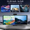 10.26 inch Wireless Carplay Screen for Car with 4K Dash Cam and 1080P Backup Camera, Portable Car Audio Receivers with Carplay and Android Auto