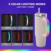 Blue 6 Colors LED LightUp Tumbler Handle for 40oz 30oz Cups Rechargeable Waterproof Not Included Cup