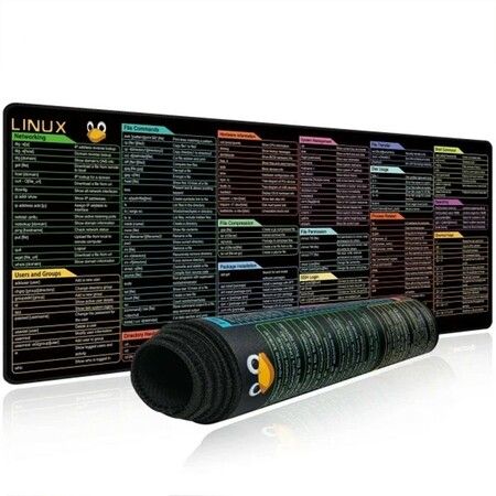 Linus Programming Coding Computer Short Cut Shortcuts Keys Gaming Keyboard Mouse Pad Mousepad  Gift 300*800*3MM