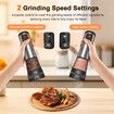 Electric Salt and Pepper Grinder Set with Charging Base, LED Display,Variable Grinding Speed Rechargeable Stainless Steel Automatic Pepper Mill