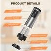 Electric Salt and Pepper Grinder Set with Charging Base, LED Display,Variable Grinding Speed Rechargeable Stainless Steel Automatic Pepper Mill