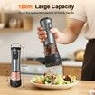 Electric Salt and Pepper Grinder Set with Charging Base, LED Display,Variable Grinding Speed Rechargeable Stainless Steel Automatic Pepper Mill