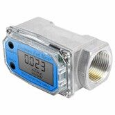 2 inch Digital Turbine Flow Meter, LCD Digital Display Flowmeter, Gas Oil Fuel Flowmeter for Diesel, Kerosene, Gasoline, Aluminum Stainless Steel