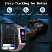 Fitness Tracker with 24/7 Sleep Monitor,Activity Tracker with 1.1In AMOLED Touch Color Screen,Multiple Sport Modes Step Counter,IP68 Waterproof