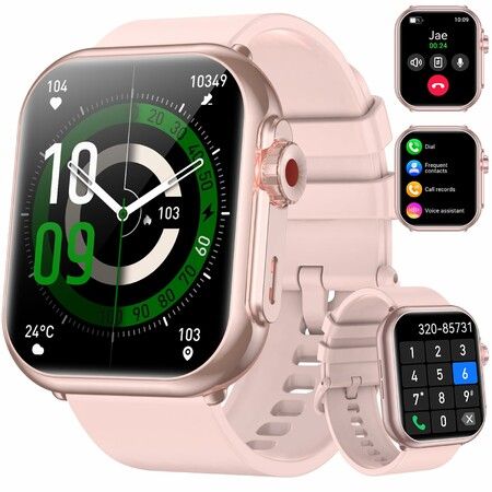 Smart Watch for Men Women,1000 mAh 100 Day Battery Life,1.85In Fitness Tracker,110+ Sport Modes,IP68 Waterproof,24/7 Sleep Monitor Fitness Watch
