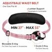 Hands Free Dog Leash, Adjustable Waist Belt with Double Padded Handles,Retractable Bungee for Medium Large Dogs for Dog Walking Running(Pink)