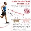 Hands Free Dog Leash, Adjustable Waist Belt with Double Padded Handles,Retractable Bungee for Medium Large Dogs for Dog Walking Running(Pink)