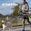 Hands Free Dog Leash, Adjustable Waist Belt with Double Padded Handles,Retractable Bungee for Medium Large Dogs for Dog Walking Running(Pink)