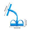 Multifunction Tension Rope Stirrup Puller,8-Tube Elastic Yoga Pedal Puller Resistance Band,Fitness Workout Equipment For Homegym Color Blue
