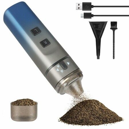Portable Electric Herb Spice Grinder,Automatic One-Touch Grinding,USB Rechargeable,Essential Kitchen Grinder,Gradient Blue