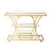 Bar Cart Wine Rack Drinks Trolley Gold Glass Holder Serving Mirror Shelves Alcohol Tea Coffee Home Kitchen Storage Rolling Wheels Metal Frame Mobile