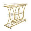 Bar Cart Wine Rack Drinks Trolley Gold Glass Holder Serving Mirror Shelves Alcohol Tea Coffee Home Kitchen Storage Rolling Wheels Metal Frame Mobile