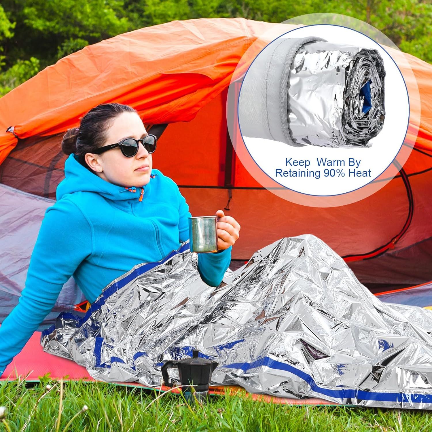 Emergency Sleeping Bags 2 Pack | Portable Emergency Blanket Survival Emergency Sleeping Bags 2 Pack | Portable Emergency Blanket Survival