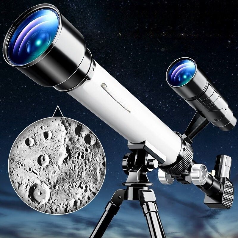 Kids Astronomical Telescope 60mm Aperture 500mm AZ Mount Fully Multi-Coated Optics Astronomical refracting Portable Telescopes, with Tripod Phone Adapter