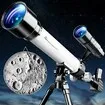 Kids Astronomical Telescope 60mm Aperture 500mm AZ Mount Fully Multi-Coated Optics Astronomical refracting Portable Telescopes, with Tripod Phone Adapter