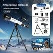 Kids Astronomical Telescope 60mm Aperture 500mm AZ Mount Fully Multi-Coated Optics Astronomical refracting Portable Telescopes, with Tripod Phone Adapter