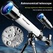 Kids Astronomical Telescope 60mm Aperture 500mm AZ Mount Fully Multi-Coated Optics Astronomical refracting Portable Telescopes, with Tripod Phone Adapter