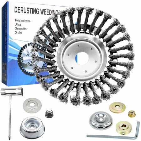 8 Inch Unbreakable Wired Trimmer Blade for Weed Eater,Steel Wire Rotary Brush Cutter Trimmer Head,Weed Eater Head