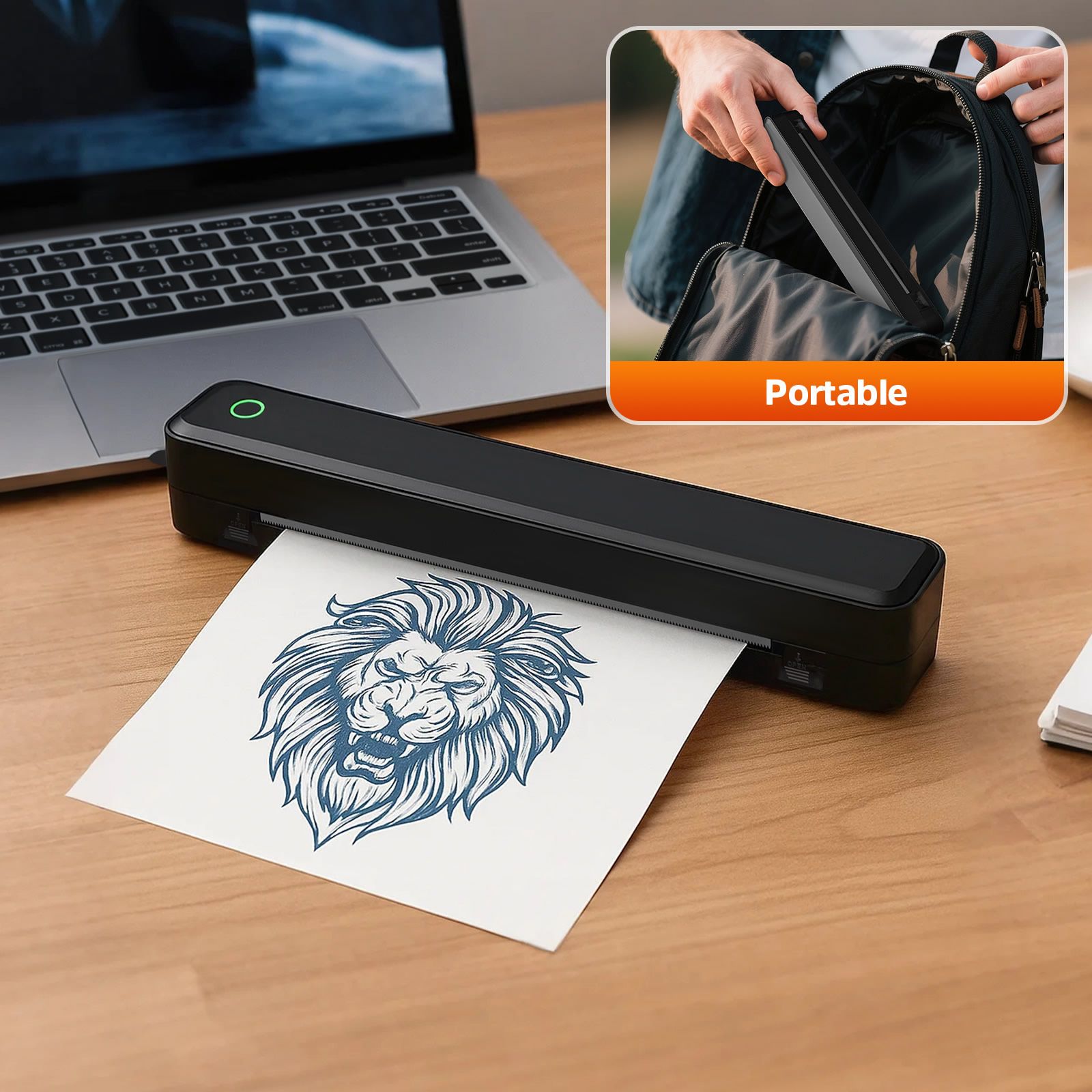 Tattoo Stencil Printer Wireless Thermal Transfer Machine Tattooing Drawing Copier Bluetooth USB Body Art Maker DIY Portable Phone Tablet PC Compatible
