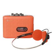 Cassette Player Recorder Portable Compact Nostalgic, Lightweight, Cassette to MP3 Converter for Outdoor Travel, Orange