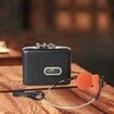 Cassette Player Recorder Portable Compact Nostalgic, Lightweight, Cassette to MP3 Converter for Outdoor Travel, Black
