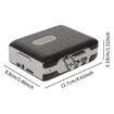 Cassette Player Recorder Portable Compact Nostalgic, Lightweight, Cassette to MP3 Converter for Outdoor Travel, Black