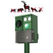 Ultrasonic Bird Animal Repellent Scarer Solar Powered Mouse Repeller Cat Dog Rat Deterrent Motion Sensor Pest Control Possum Fox Deer LED Flashlight
