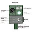 Ultrasonic Bird Animal Repellent Scarer Solar Powered Mouse Repeller Cat Dog Rat Deterrent Motion Sensor Pest Control Possum Fox Deer LED Flashlight