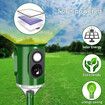 Solar Bird Animal Repellent Scarer Ultrasonic Pest Rat Repeller Motion Sensor 360 Degree Deterrent for Pet Cat Dog Mouse Deer Possum Garden LED Light
