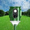 Solar Bird Animal Repellent Scarer Ultrasonic Pest Rat Repeller Motion Sensor 360 Degree Deterrent for Pet Cat Dog Mouse Deer Possum Garden LED Light