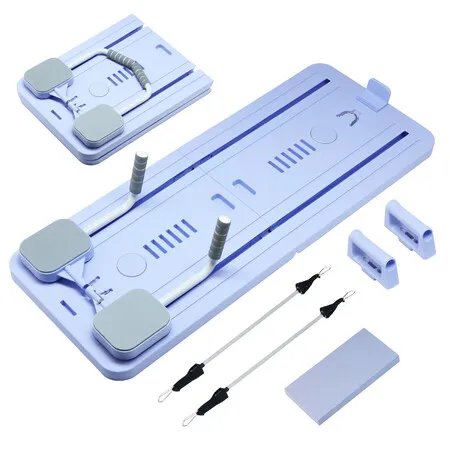 Pilates Board Reformer Abdominal Ab Core Trainer Machine Multifunctional Home Gym Workout Push Up Sliding Exercise Fitness Equipment Resistance Bands