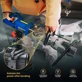 900W Hydraulic Electric Rebar Bender RB-16mm Cutter Steel Reo Bar Bending 4 Sec Commercial Portable Construction Mechanical Processing Tool Shogun