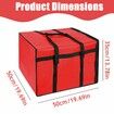 Food Pizza Delivery Insulated Bag Camping Warmer Cold Thermal Bag Drink Box Thermal Lunch Bag 50*50*35.5cm For Catering and Parties Color Red
