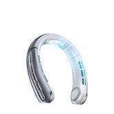 Ice Hanging Neck Fan Cool Outdoor Sports Portable USB Mini Neck Fan Summer Christmas Birthday Kids Gift COL Gray