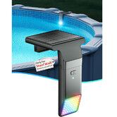 1Pack Solar Pool Lights Only for Inground Pool, 10 Color 4 Mode Light Sensing LED, Waterproof Design, Only for Steel Wall Above Ground Pool
