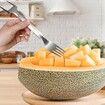 Watermelon Cutter,2-in-1 Stainless Steel Fruit Cutter,Dual Head Watermelon Fork Slicer Tool,Summer Fruit Cutting Home Kitchen Gadgets 2Pack