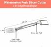 Watermelon Cutter,2-in-1 Stainless Steel Fruit Cutter,Dual Head Watermelon Fork Slicer Tool,Summer Fruit Cutting Home Kitchen Gadgets