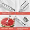Watermelon Cutter,2-in-1 Stainless Steel Fruit Cutter,Dual Head Watermelon Fork Slicer Tool,Summer Fruit Cutting Home Kitchen Gadgets