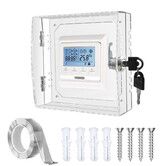 Thermostat Lock Box with Key, Large Thermostat Cover with Lock for Thermostat on Wall Fits Thermostats 5inch H x 5inch W or Smaller, 16 x 15 x 5.5 cm