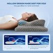 Adjustable Cervical Pillow for Neck Support with Armrest, Odorless Ergonomic Contour Memory Foam,Orthopedic Bed Pillow for Side Back Stomach Sleeping