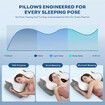 Adjustable Cervical Pillow for Neck Support with Armrest, Odorless Ergonomic Contour Memory Foam,Orthopedic Bed Pillow for Side Back Stomach Sleeping
