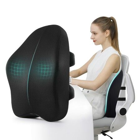 Ergonomic Lumbar Support Cushion,Memory Foam Back Support for Office Chair Gaming Chair