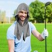 Cooling Hoodie Towels,Instant Cooling Towels for Neck and Face,UPF 50 Sun Protection,Ice Towel for Hot Weather,Head Towel,Grey