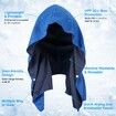Cooling Hoodie Towels,Instant Cooling Towels for Neck and Face,UPF 50 Sun Protection,Ice Towel for Hot Weather,Head Towel,3 Pack