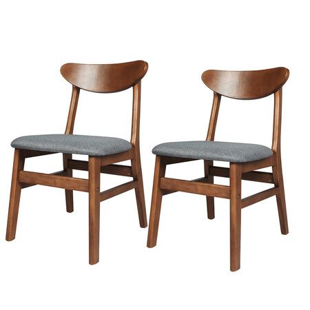 2xDining Chairs Kitchen Chair Brown 2Pack